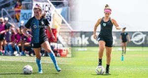 Paige Monaghan Kenie Wright Sky Blue FC