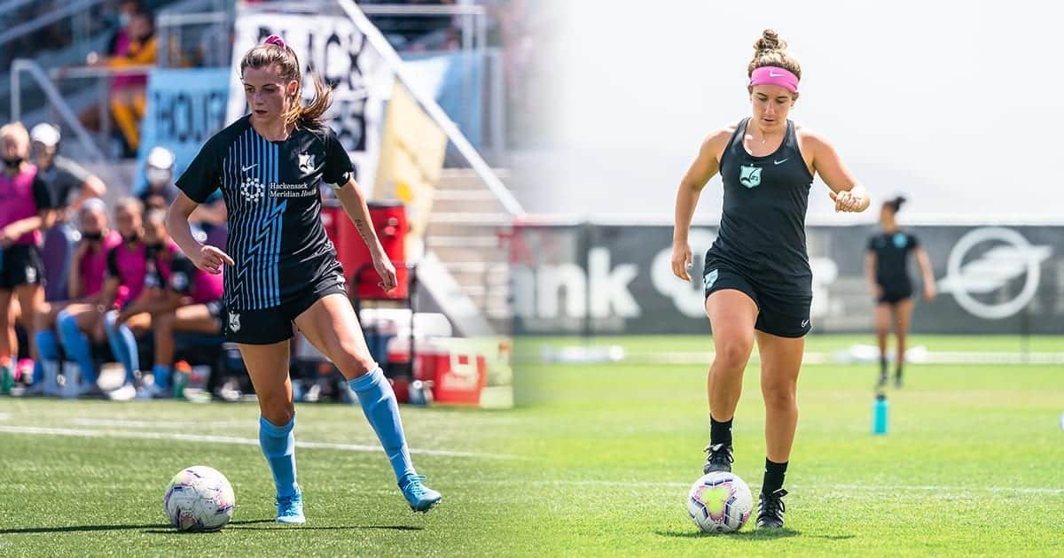 Paige Monaghan Kenie Wright Sky Blue FC