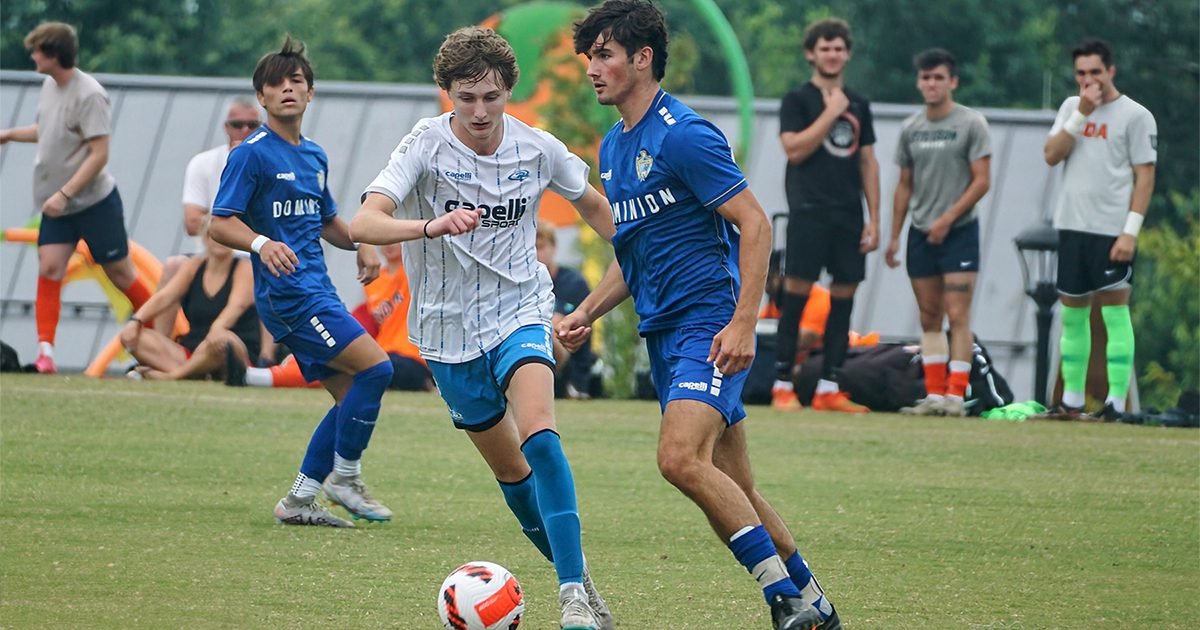 A CT Rush player looks to dispossess an opposing player at the Eastern Regional Championships.