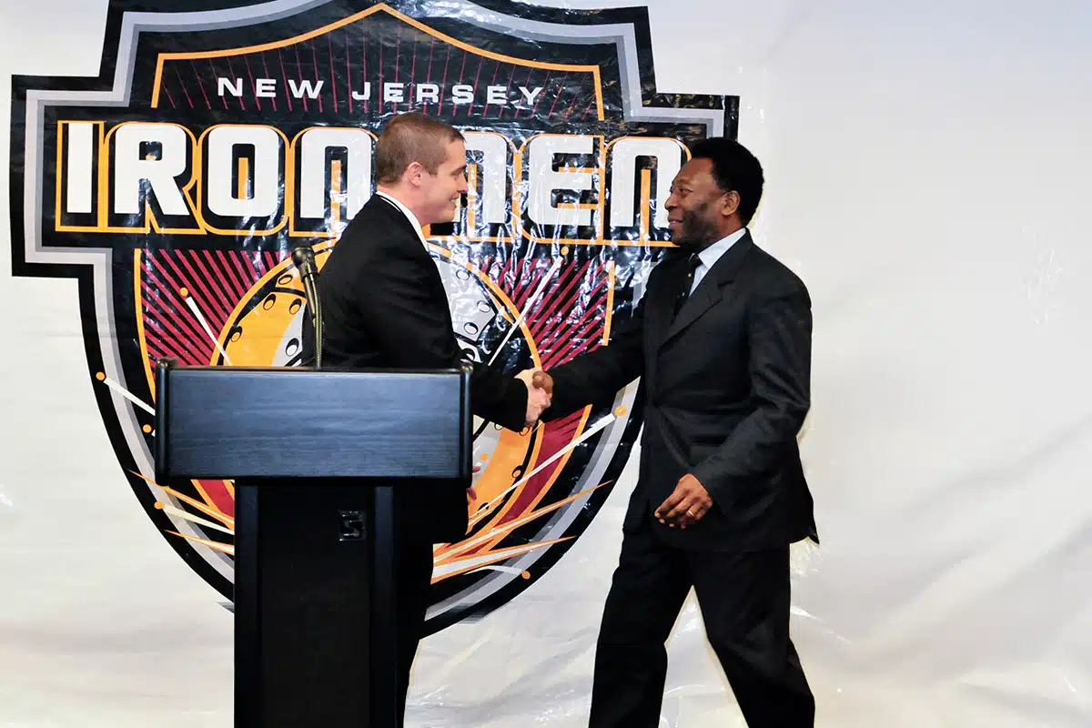 John Archibald and the legendary Pelé.